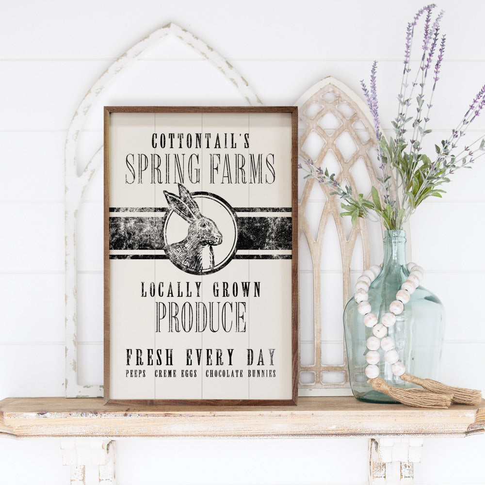 Cottontails Spring Farms Stripe Bunny White