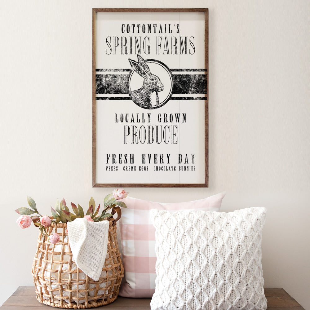 Cottontails Spring Farms Stripe Bunny White