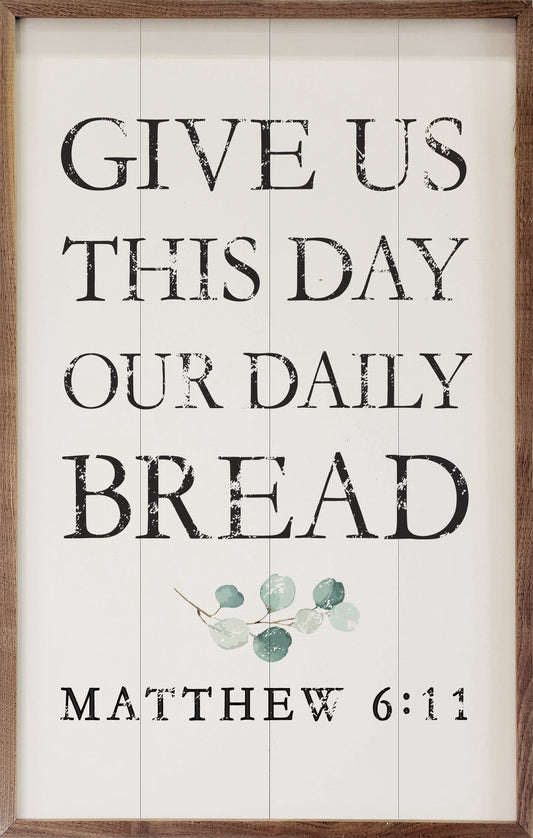 Daily Bread Matthew 6 11 Greenery White