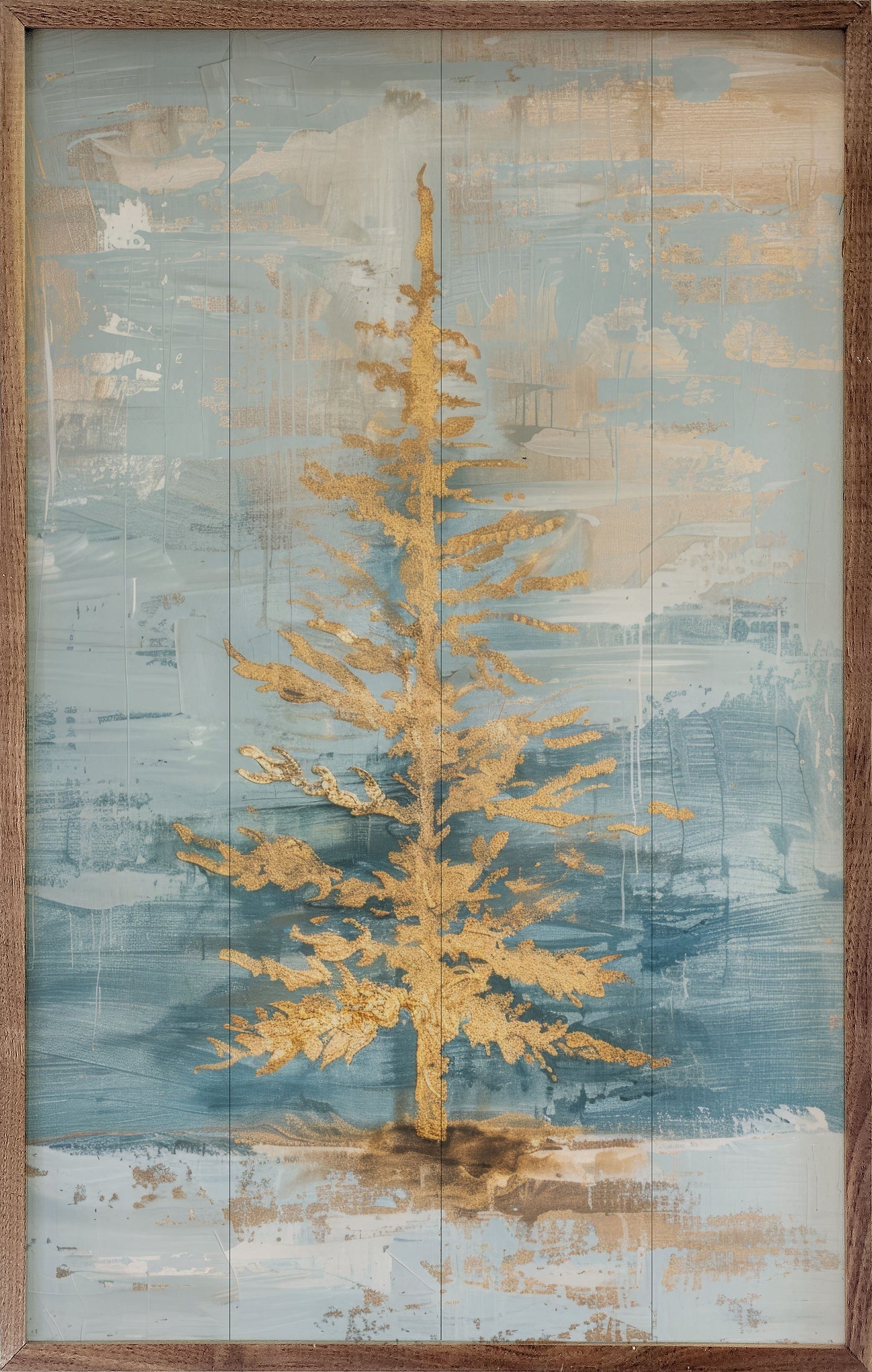 Distressed Gold Tree II By Petals Prints Design