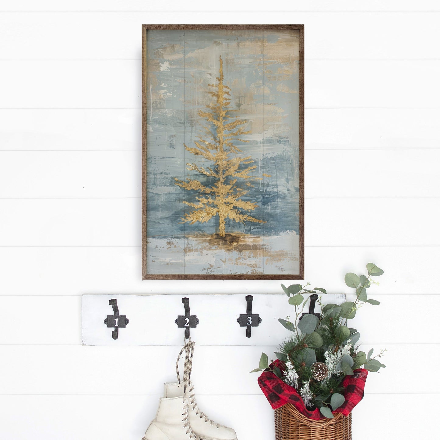 Distressed Gold Tree II By Petals Prints Design