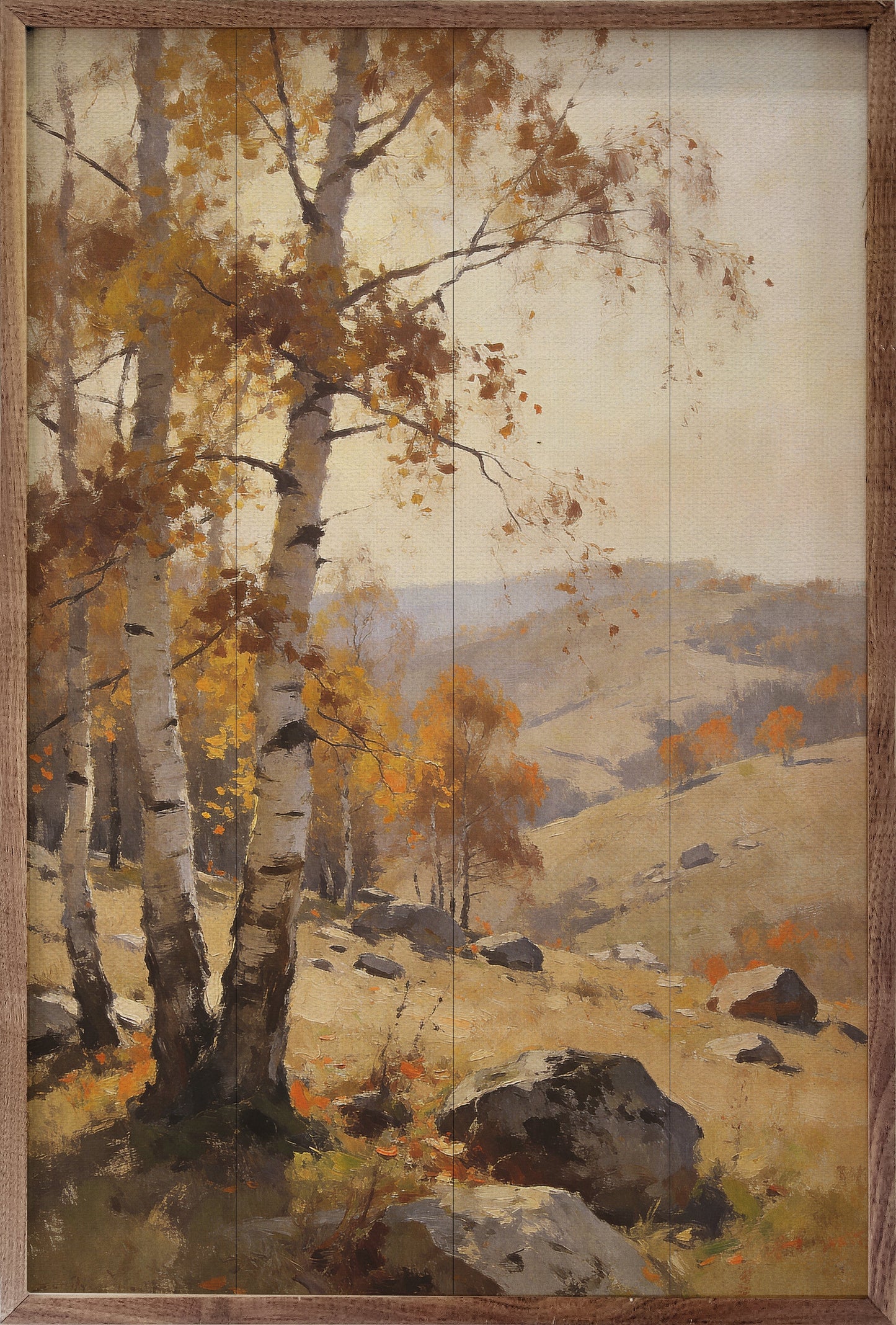Golden Birch In Autumn Hills