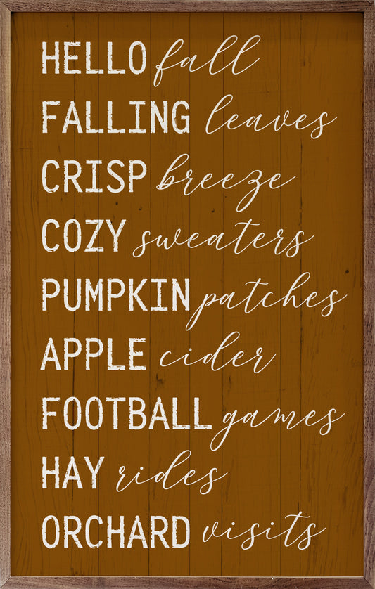 Hello Fall Favorites Orange