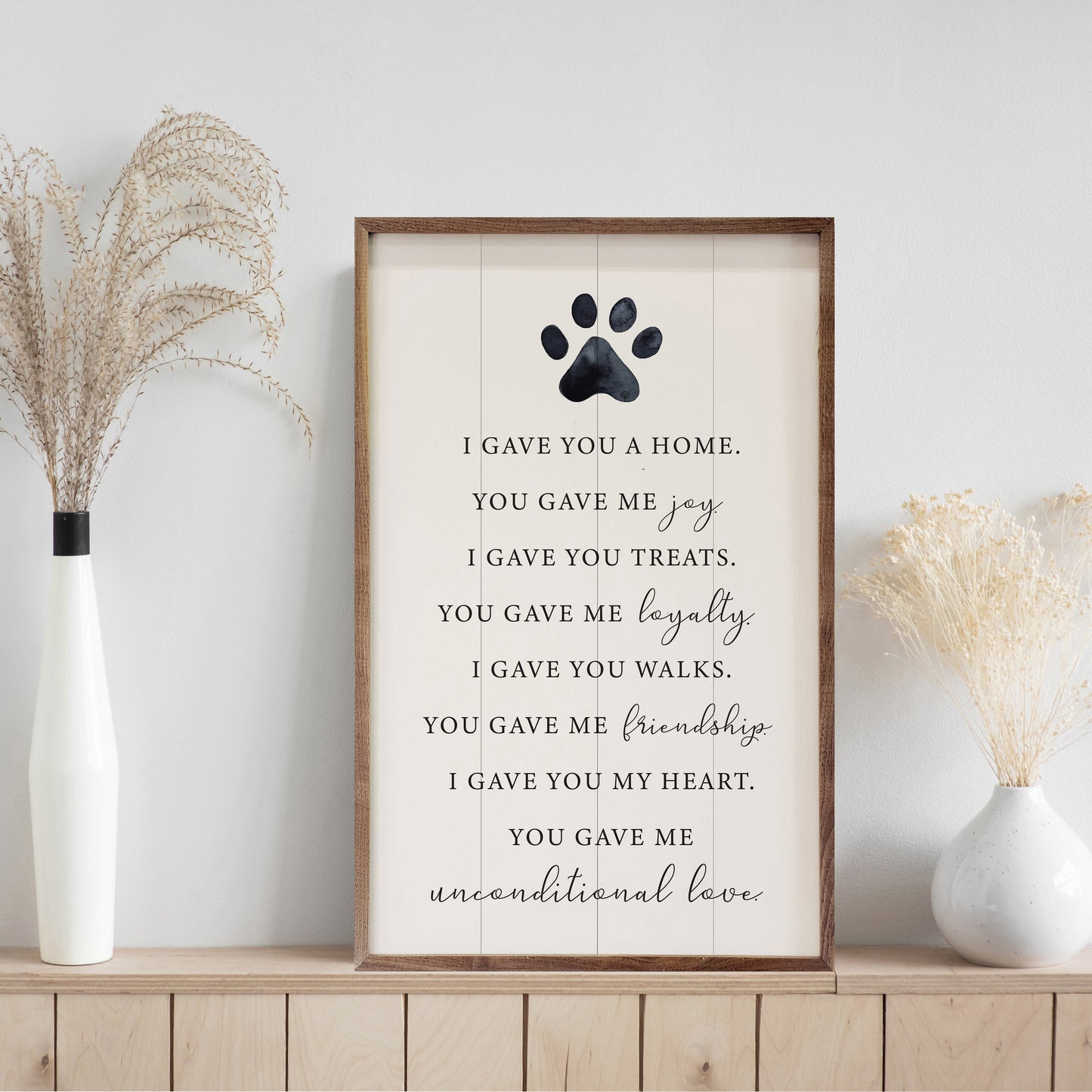 I Gave You A Home Paw White