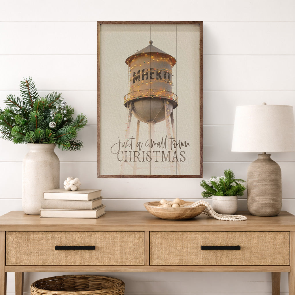 Just A Small Town Christmas Personalized Watertower