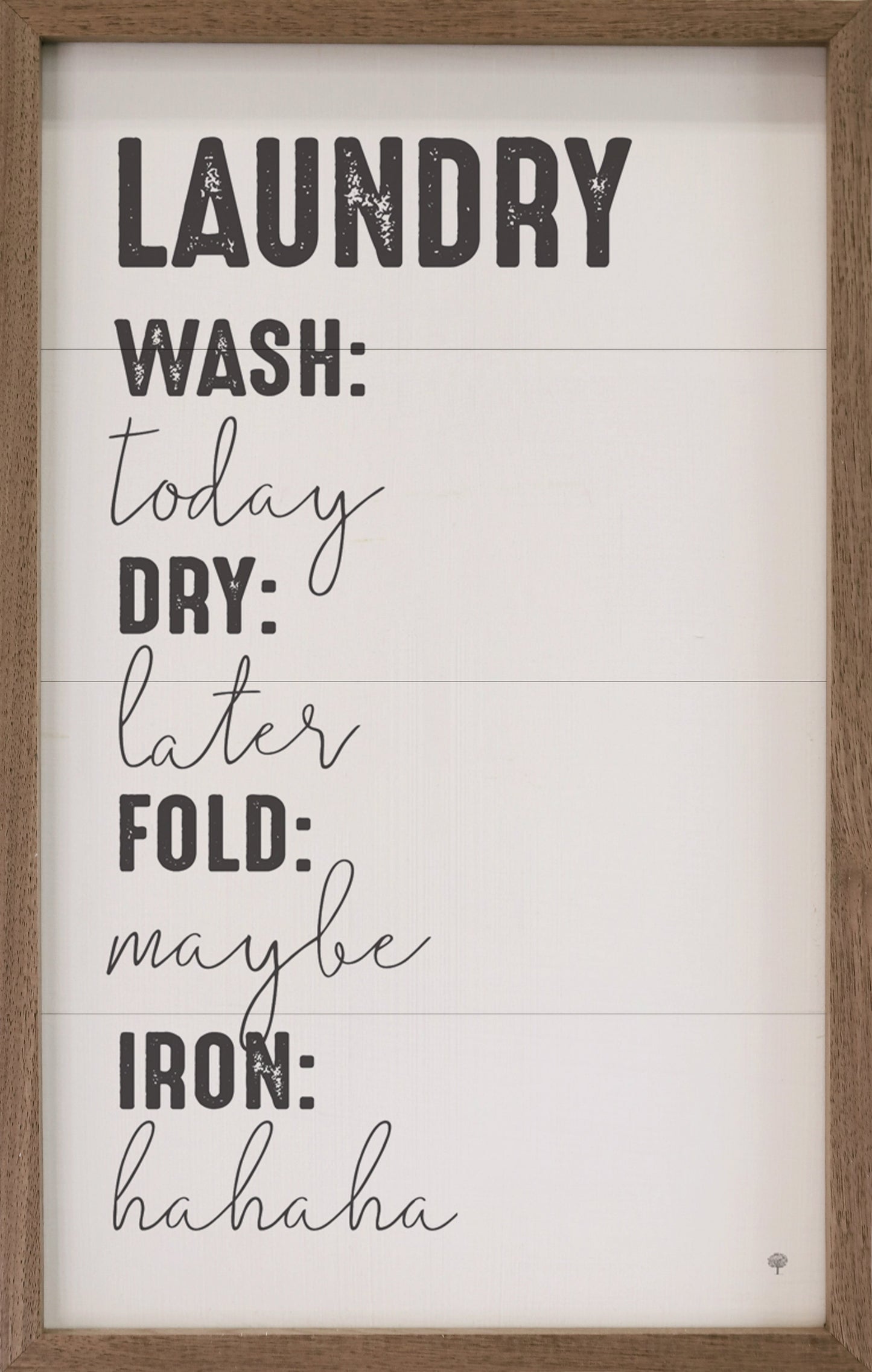 Laundry Schedule White