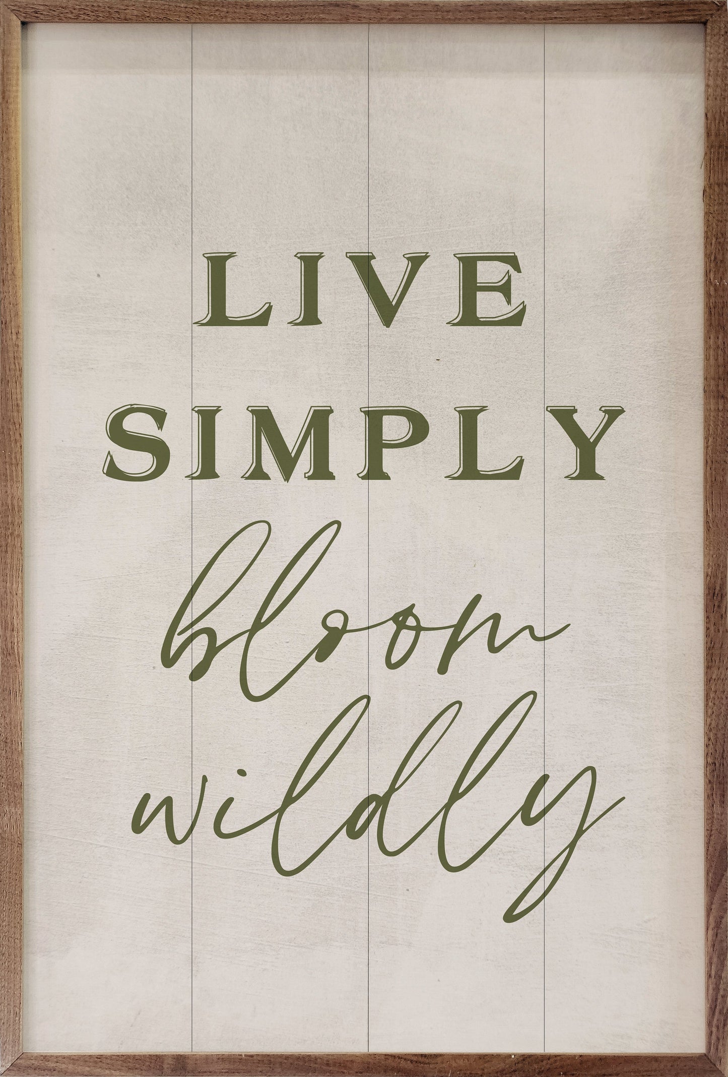 Live Simply Bloom Wildly White