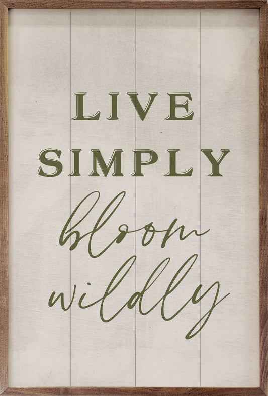 Live Simply Bloom Wildly White