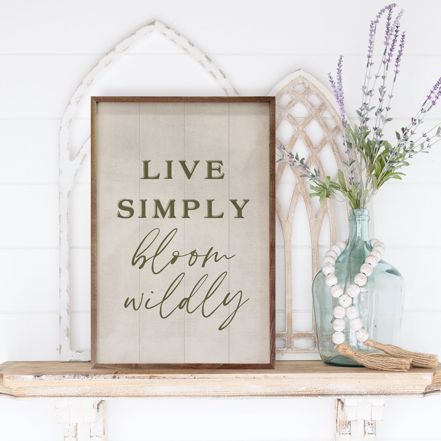 Live Simply Bloom Wildly White