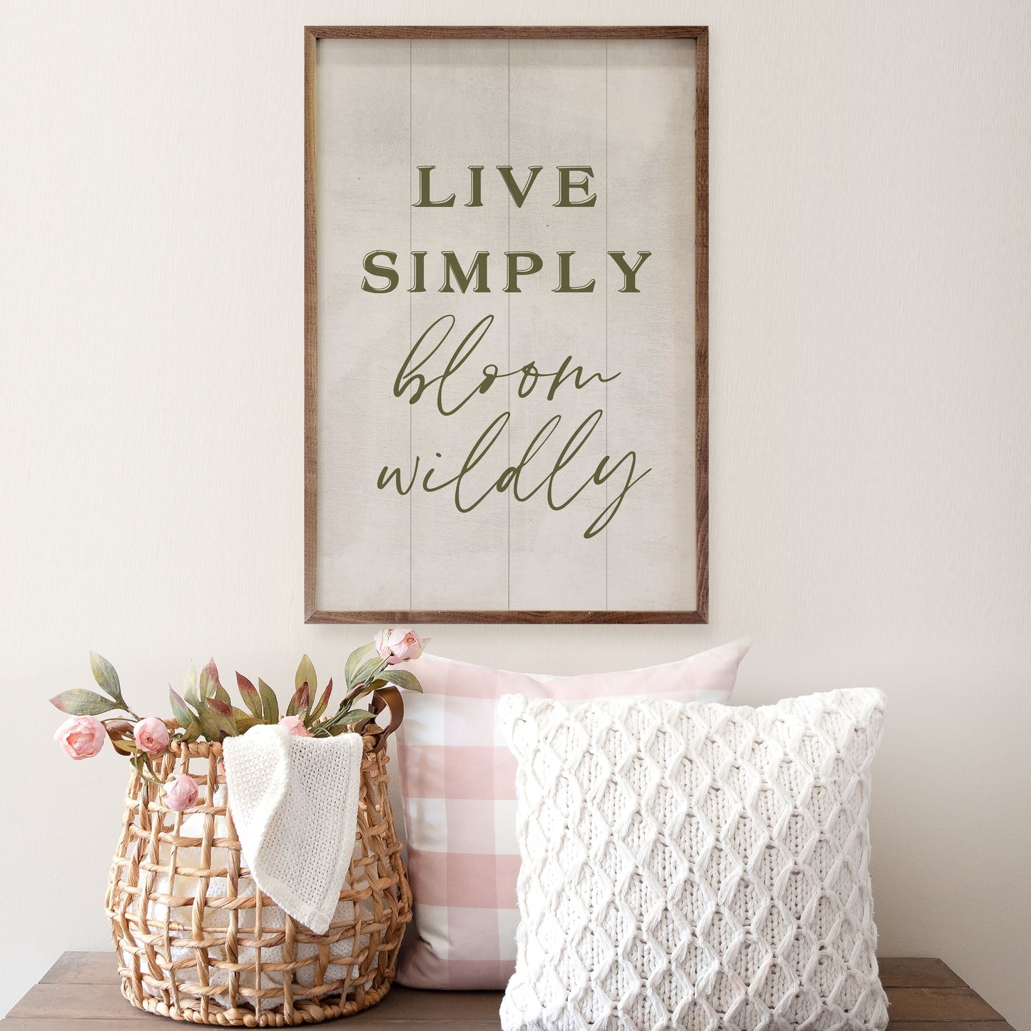 Live Simply Bloom Wildly White