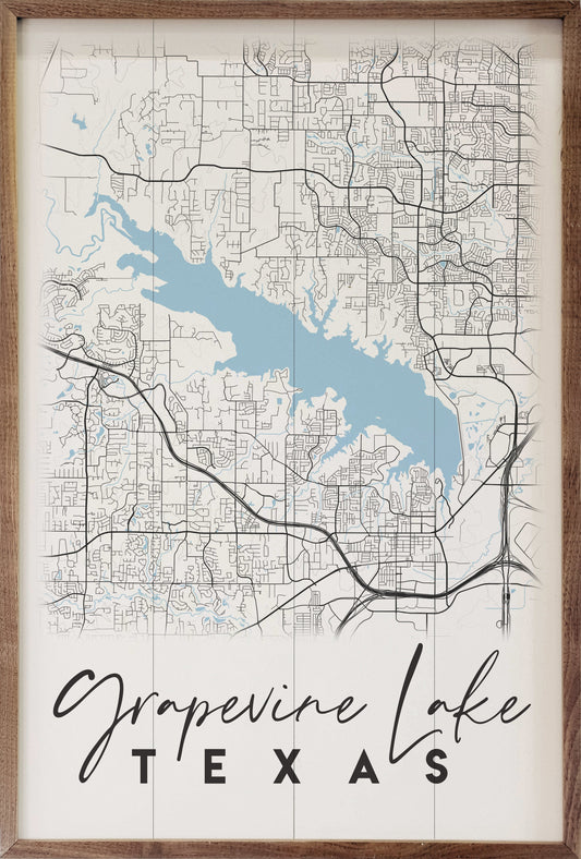 Lake Map Personalized City State