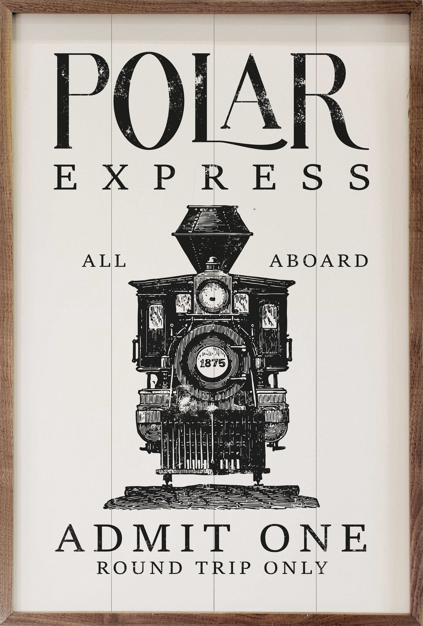 Polar Express Admit One Train White