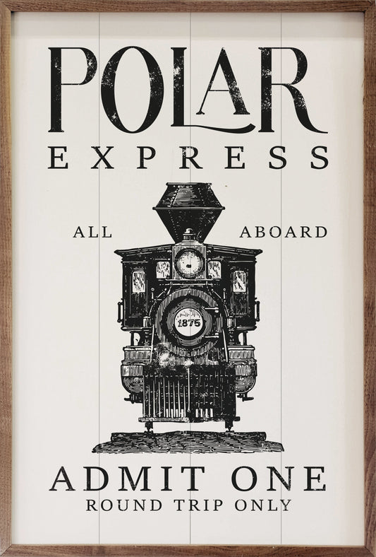 Polar Express Admit One Train White