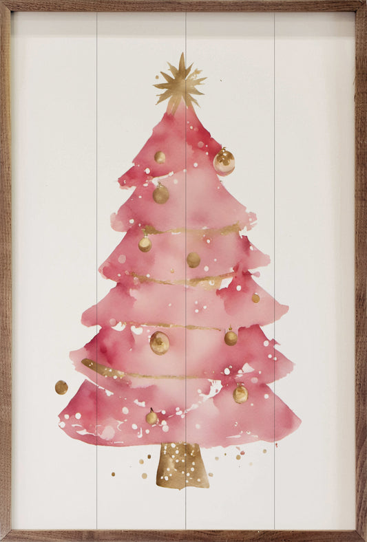 Pretty Pink Christmas Tree White