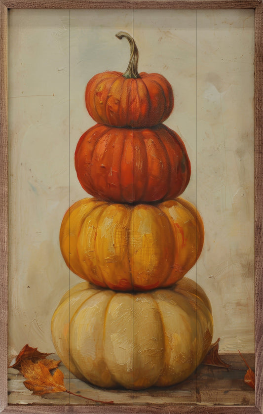Pumpkin Stack By Petals Prints Design