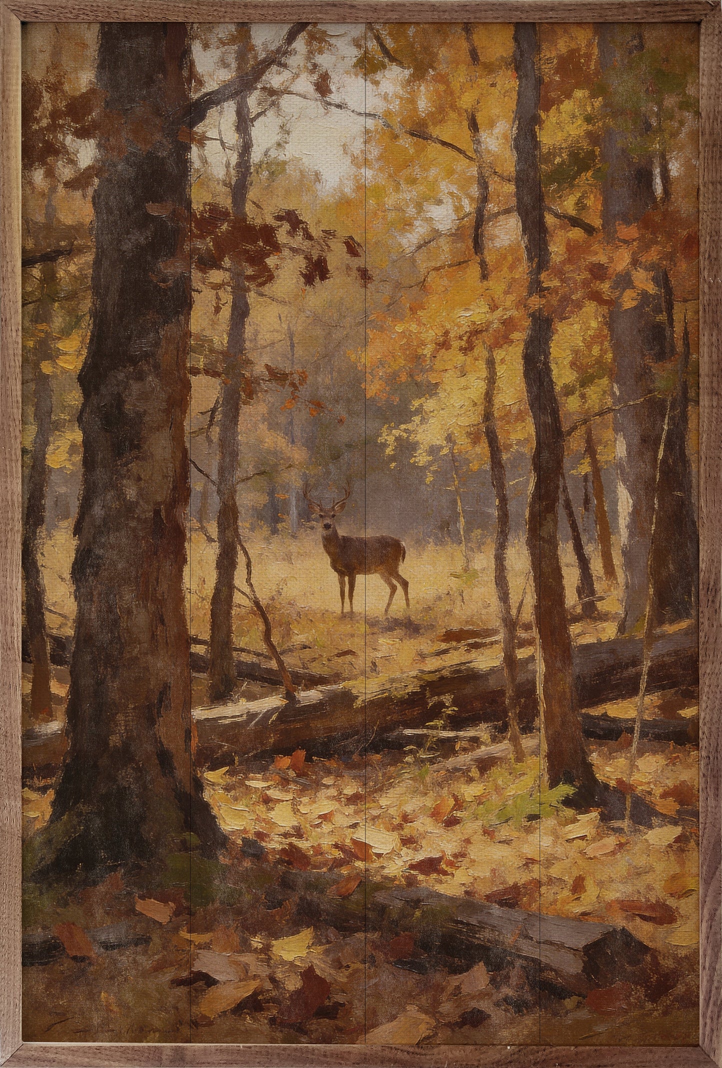 Quiet Deer In Autumn Woods