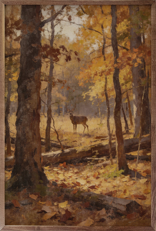 Quiet Deer In Autumn Woods