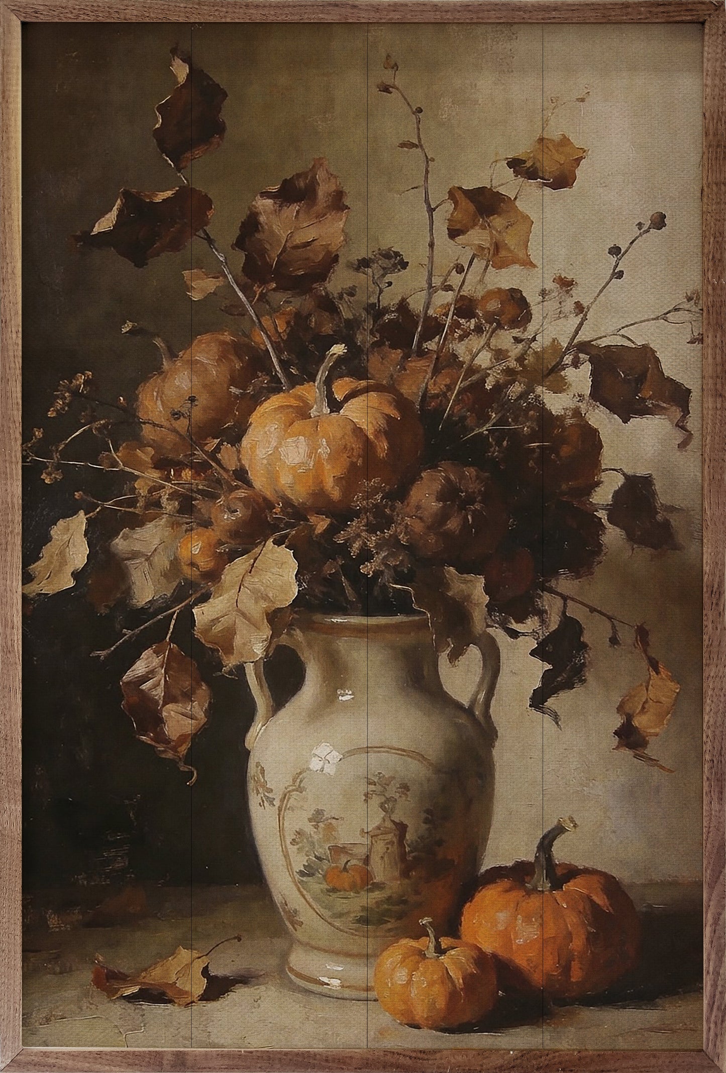 Rustic Autumn Floral With Harvest Pumpkins