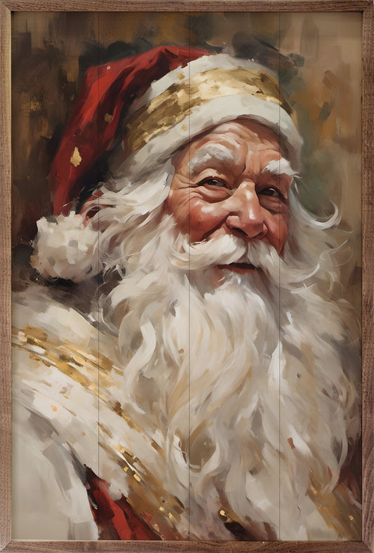 Santa In Red With Gold