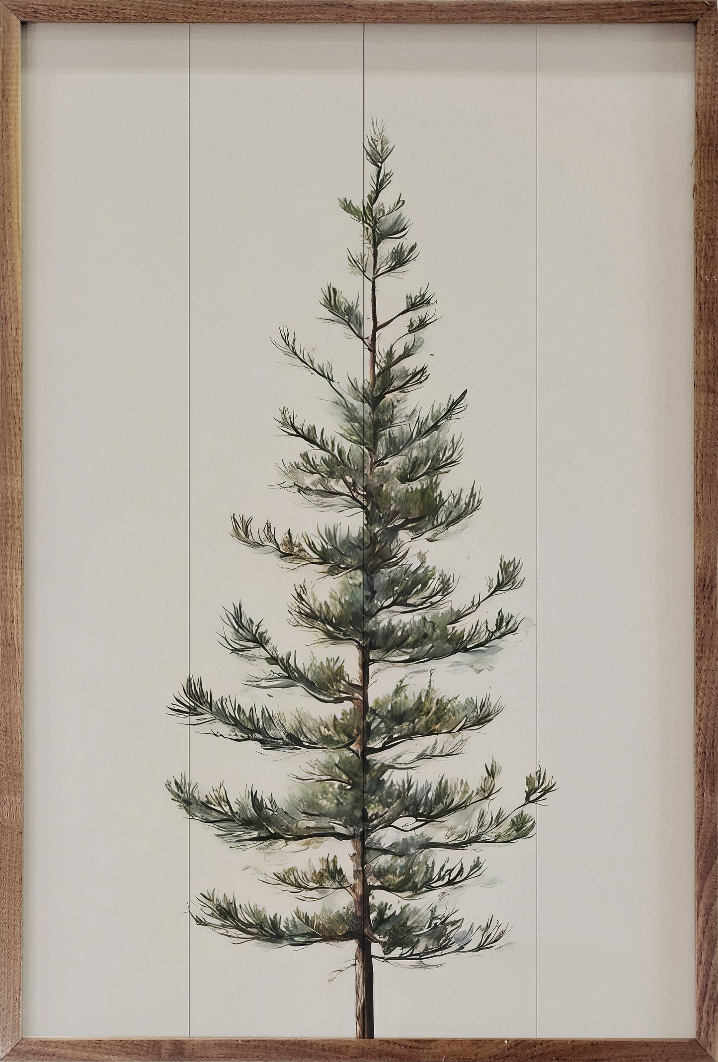 Single Pine Tree White