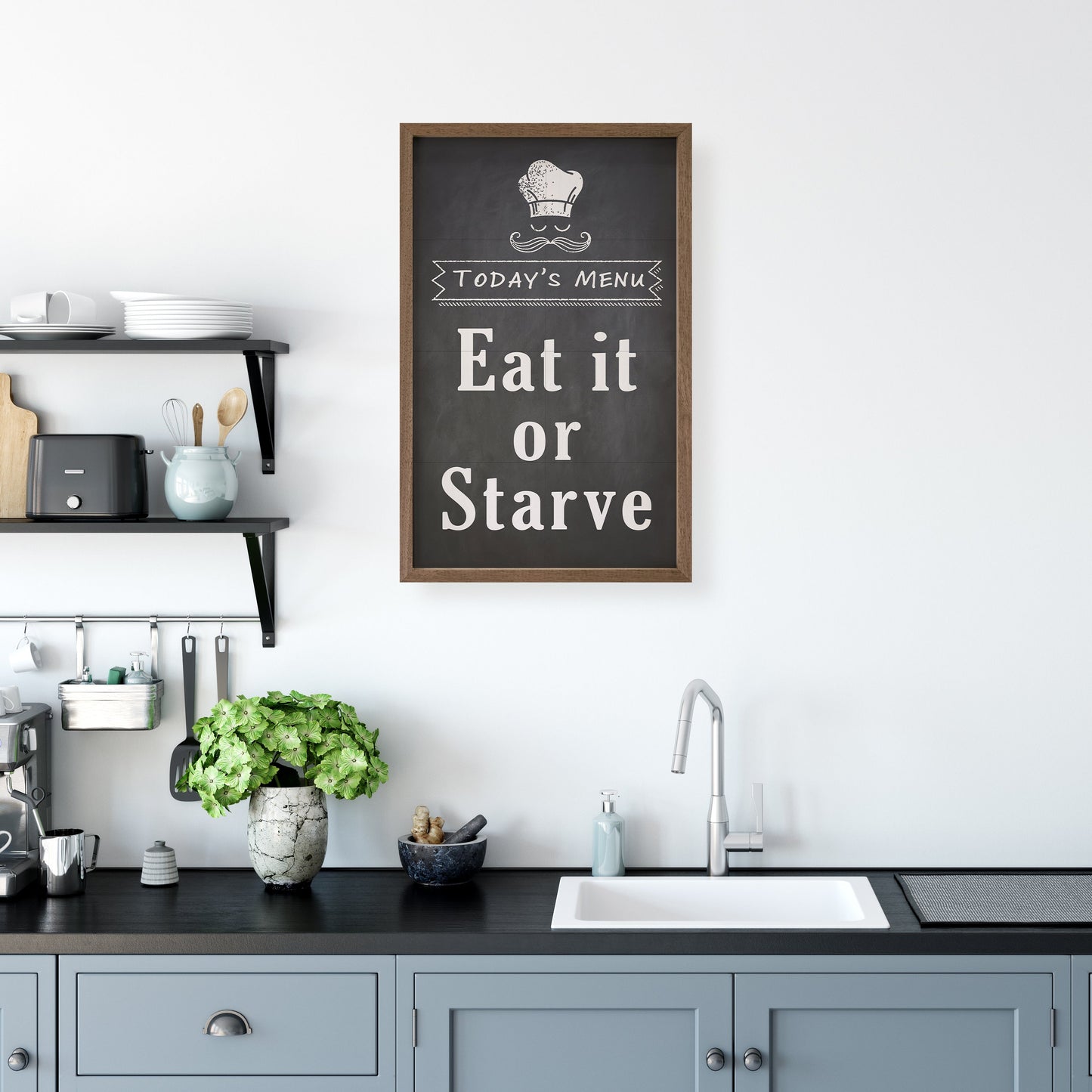 Today's Menu Eat It Or Starve Chef Black