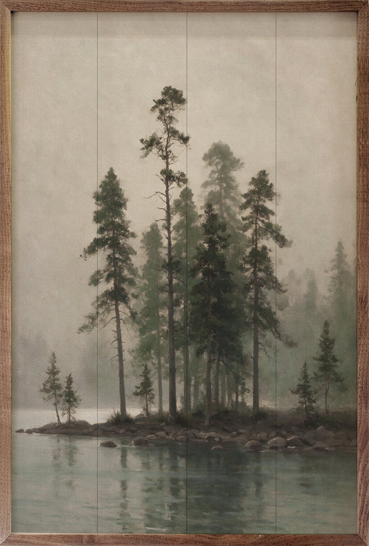 Vintage Pine Island Lake Landscape