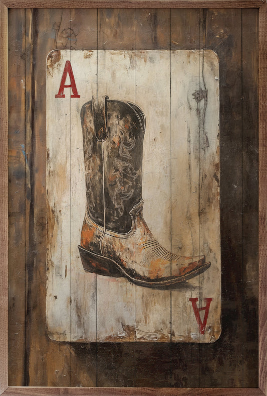 Western Playing Card 3 By Nina Blue