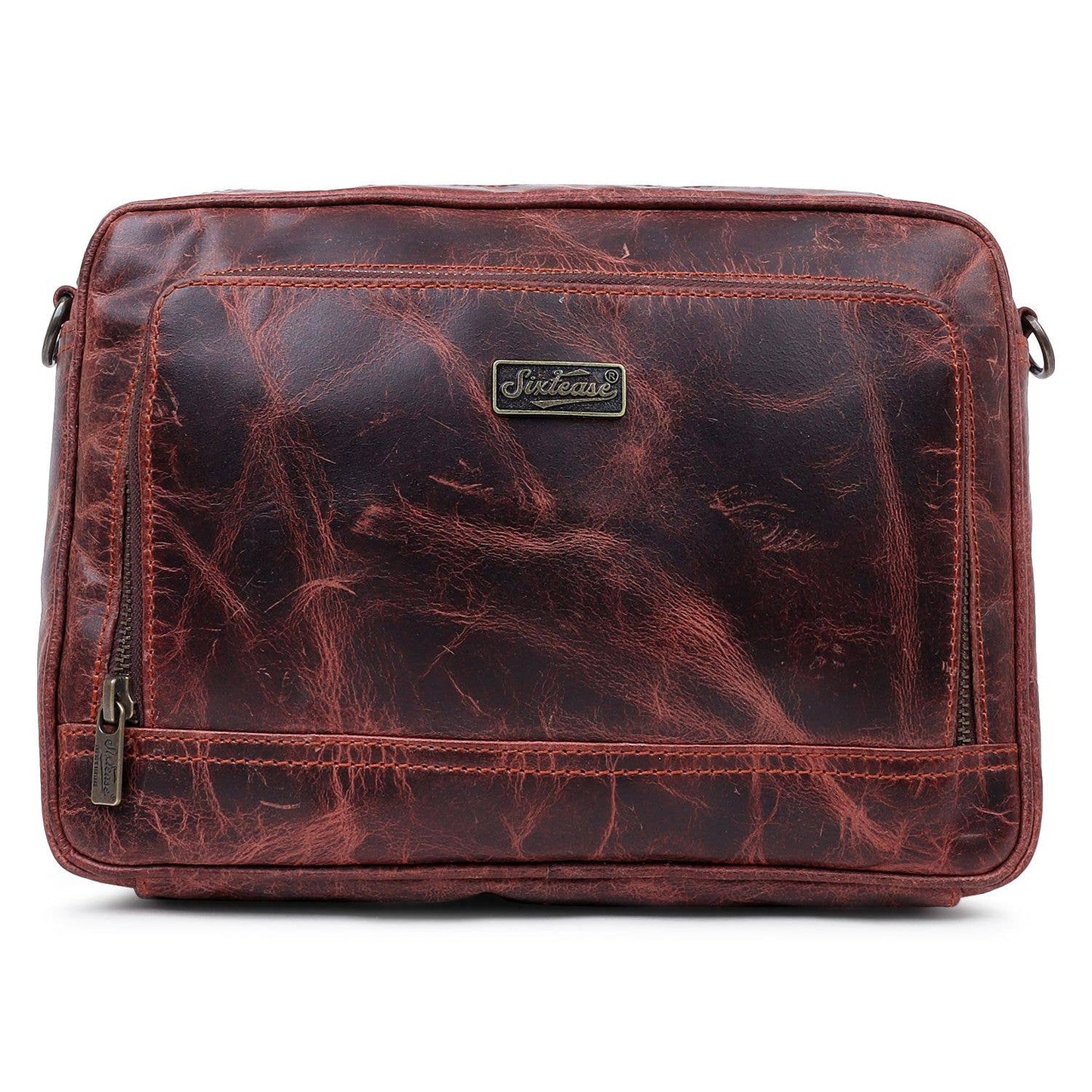 Rustic Genuine Leather Cherry Crossbody