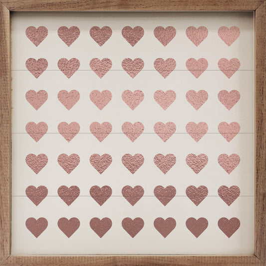 Glitter Pink Hearts White image 0