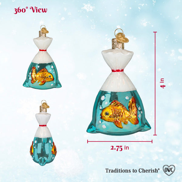 Goldfish In A Bag Ornament