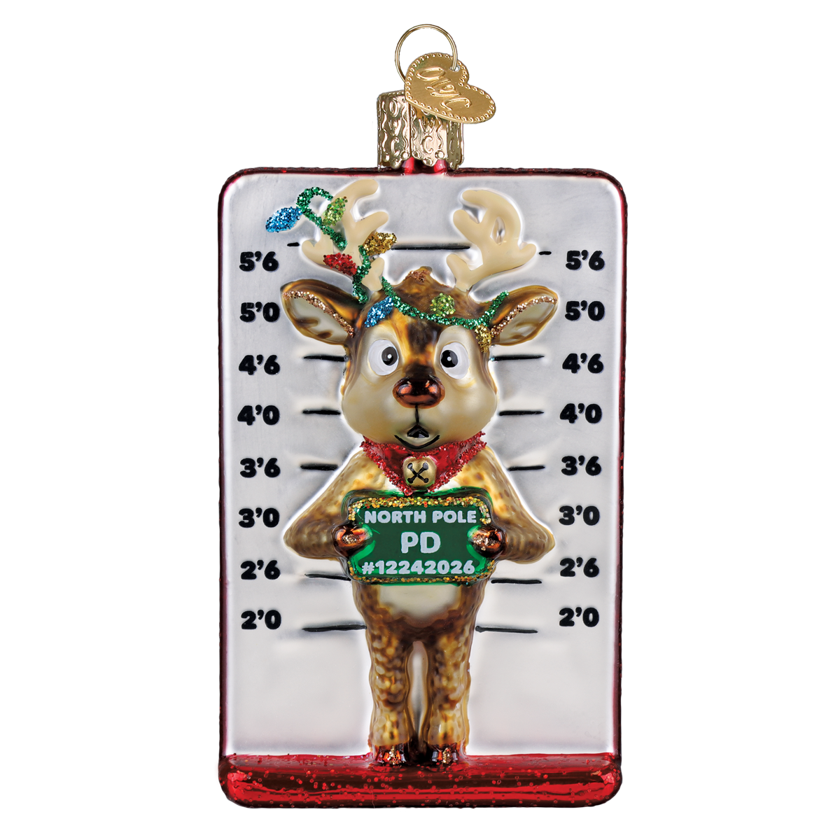Reindeer Mugshot Ornament