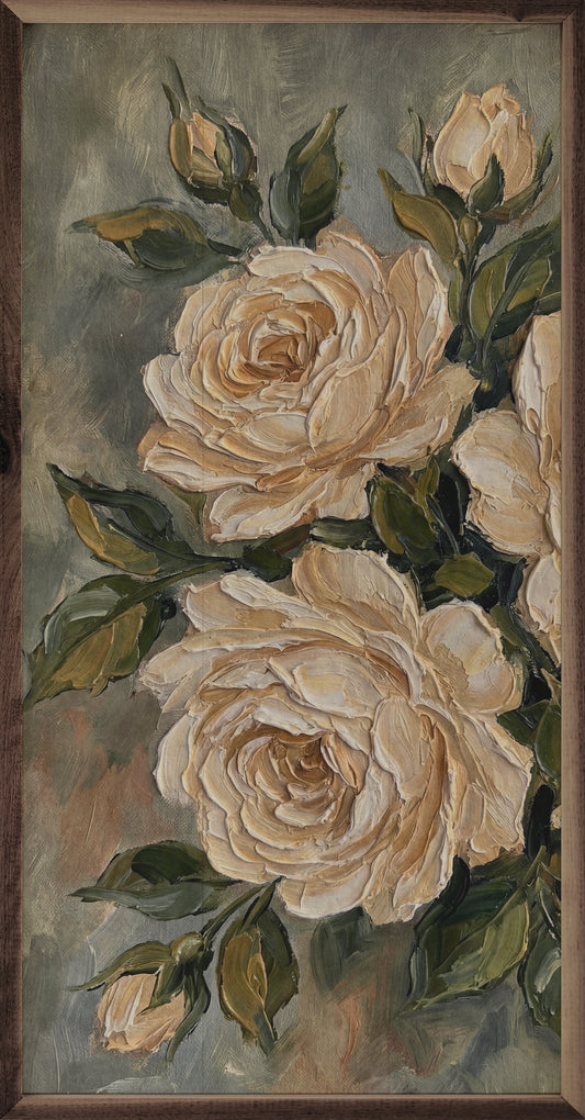 Antique White Rose Study