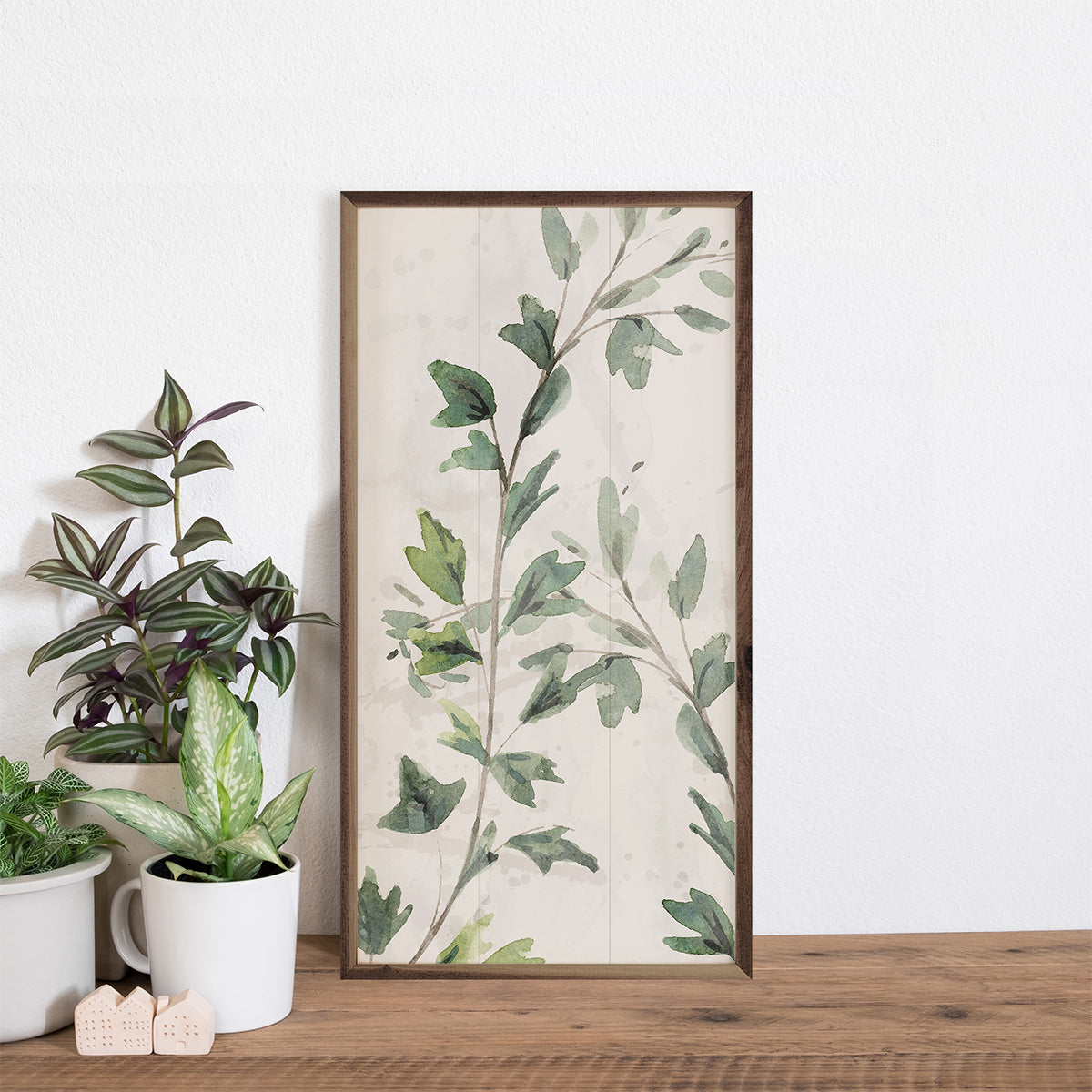 Botanical Panel 1 Two Vines By Nina Blue