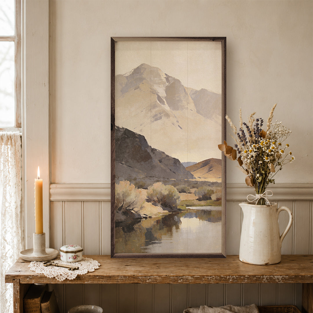 Desert Mountains And Quiet Water