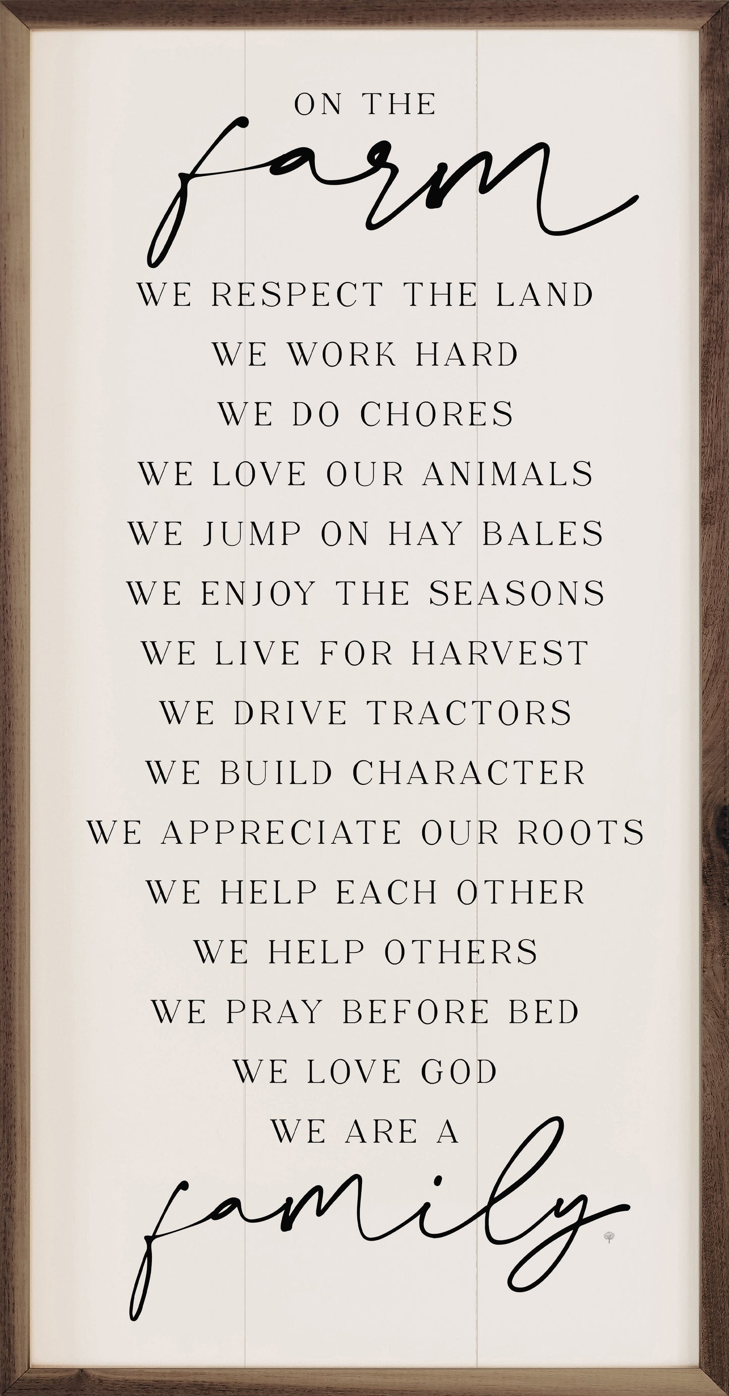 On The Farm We Are Family White