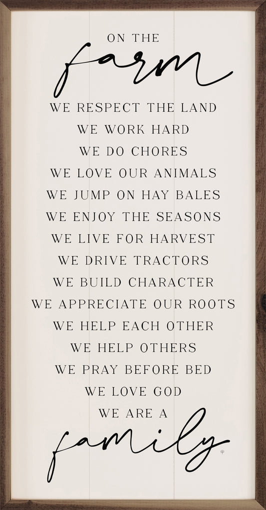 On The Farm We Are Family White