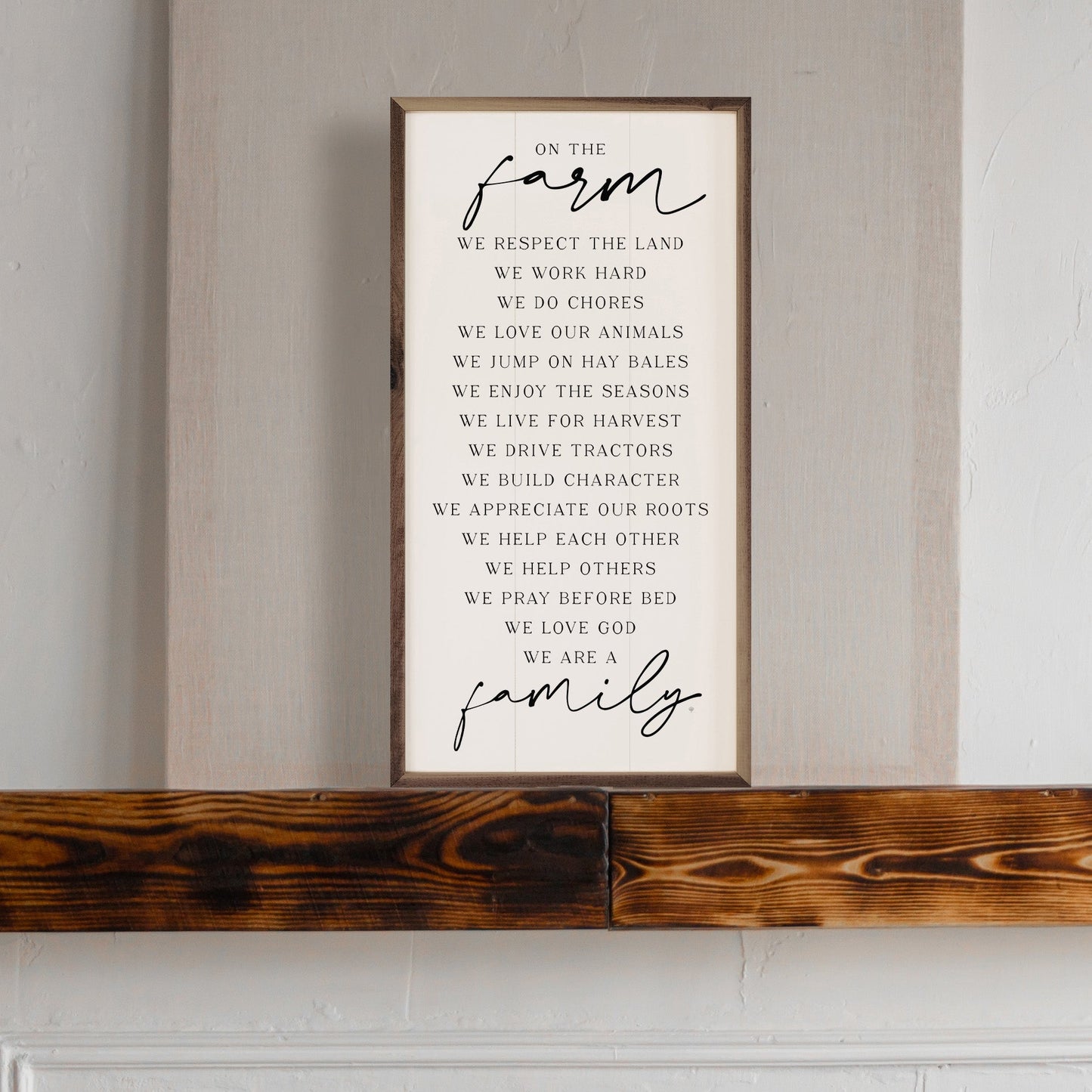 On The Farm We Are Family White