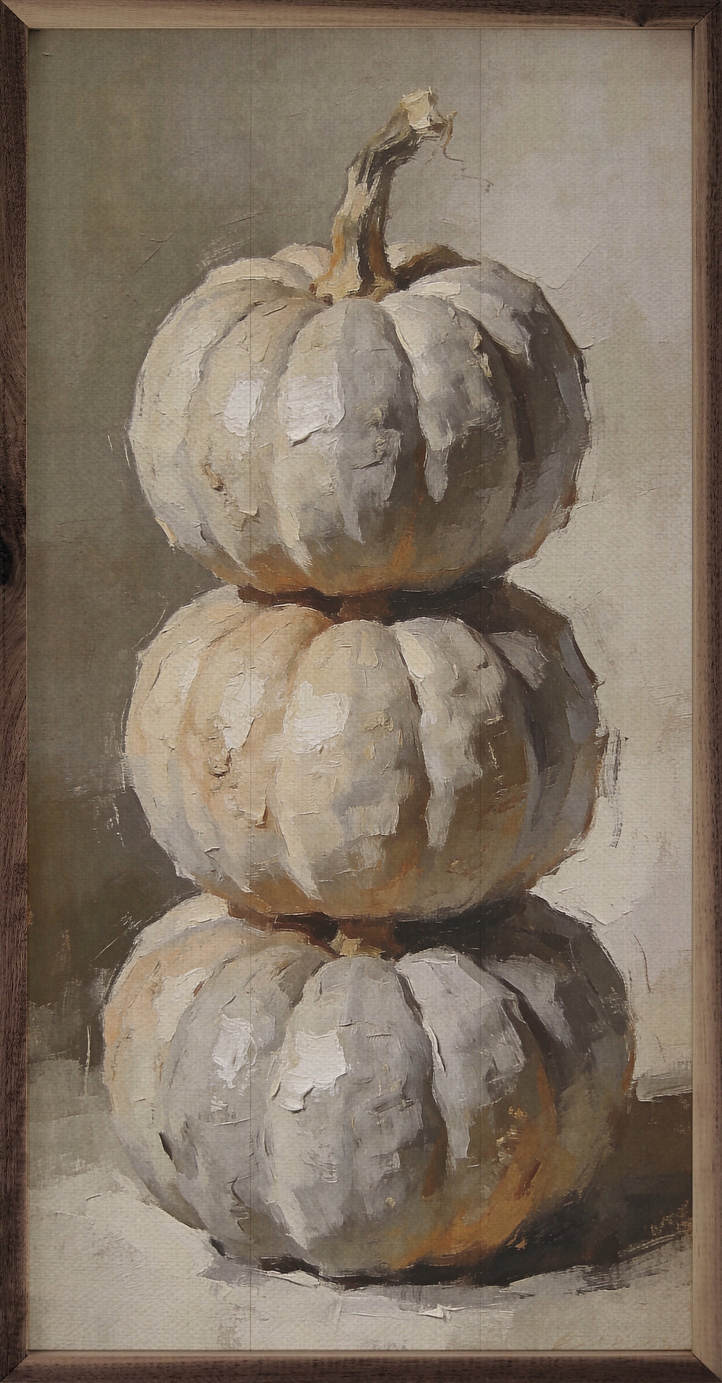 Soft Gray Pumpkin Stack
