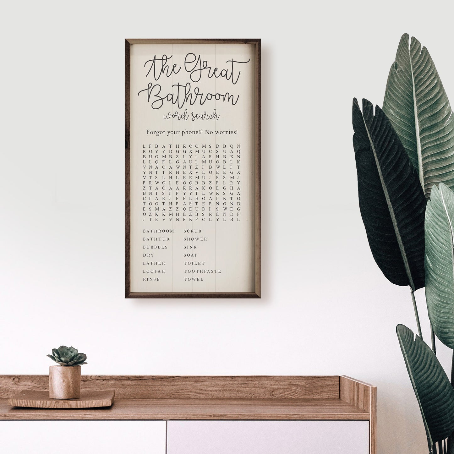 The Great Bathroom Word Search White