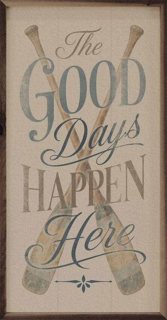 Vintage The Good Days Happen Here Lake Quote