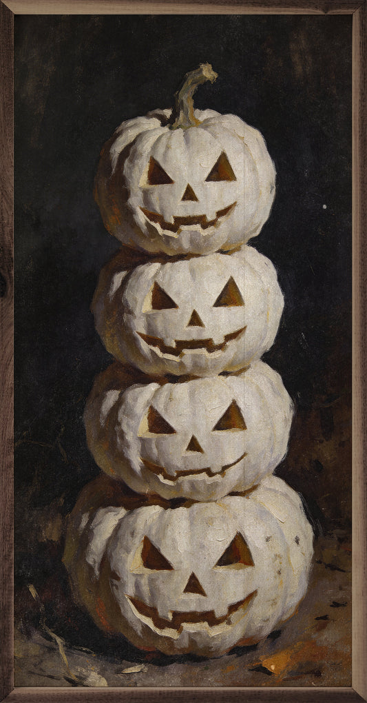 White Jack O Lantern Stack