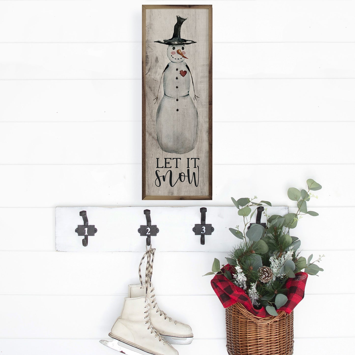 Let It Snow Snowman Whitewash