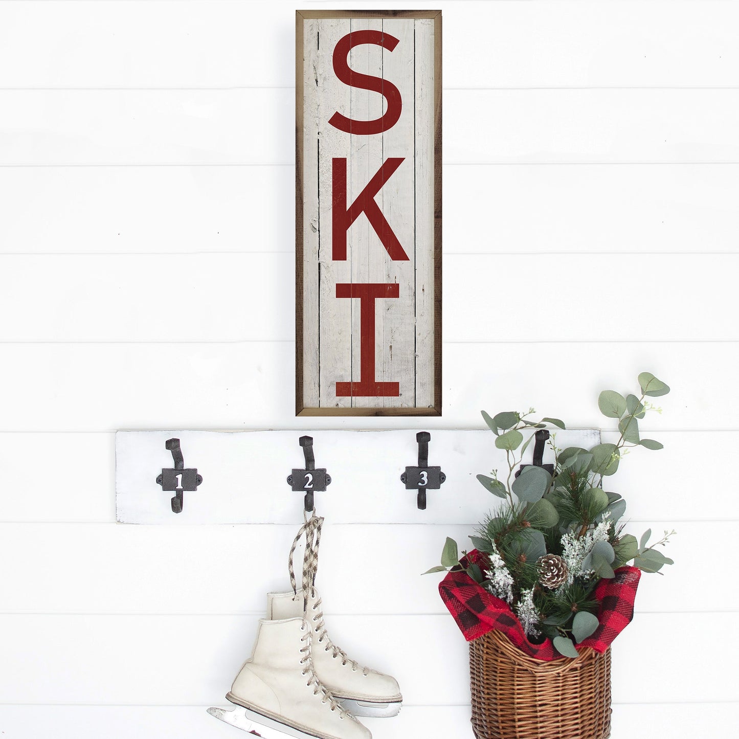 Ski Red Whitewash
