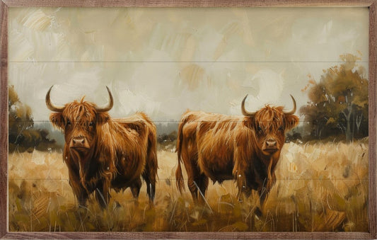 Couple Of Cows By Petals Prints Design image 0