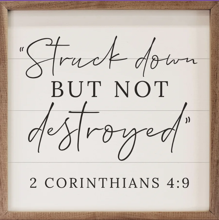 Struck Down 2 Corinthians 4:9 White image 0