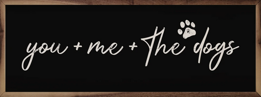 You Plus Me Plus The Dogs Paw Black image 0