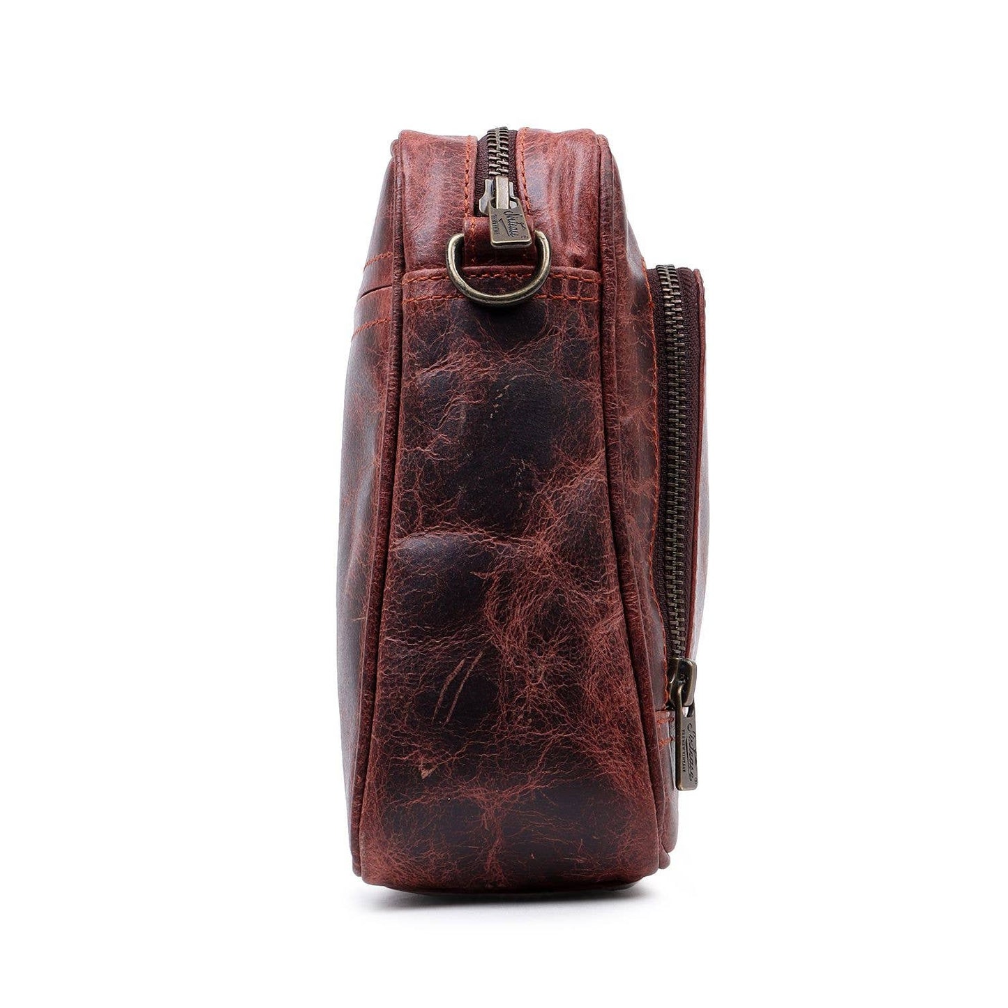 Rustic Genuine Leather Cherry Crossbody