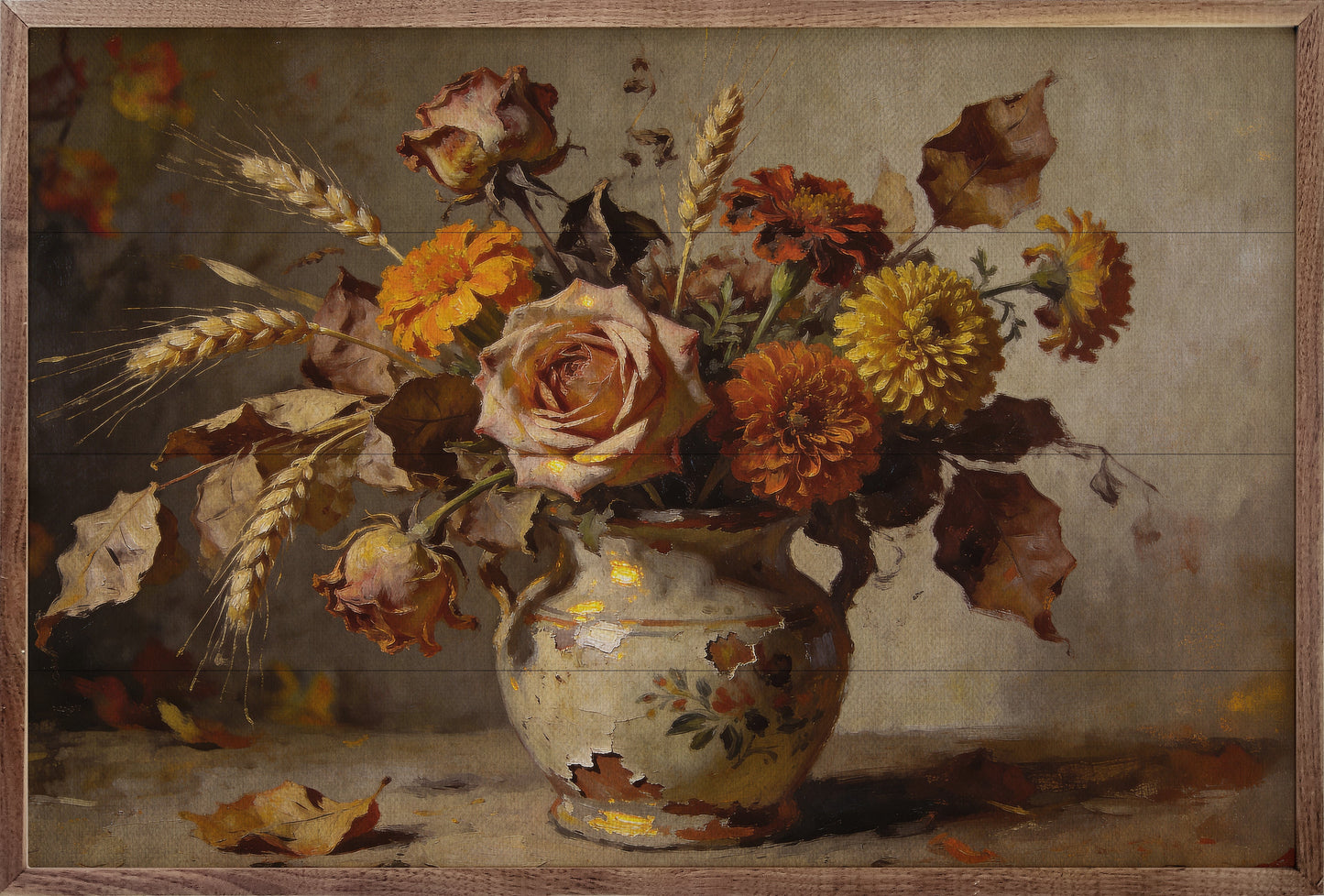 Autumn Rose And Wildflower Arrangement