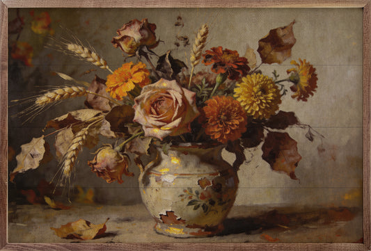 Autumn Rose And Wildflower Arrangement