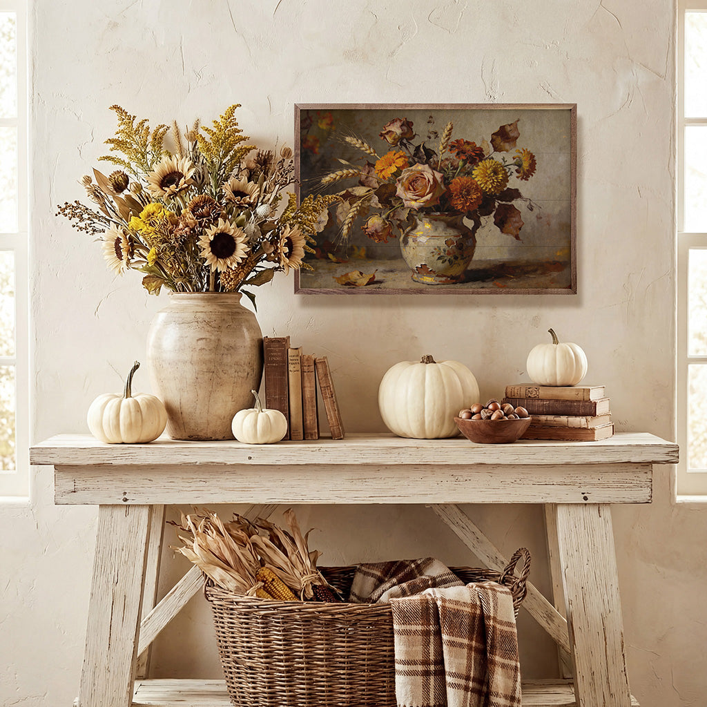 Autumn Rose And Wildflower Arrangement